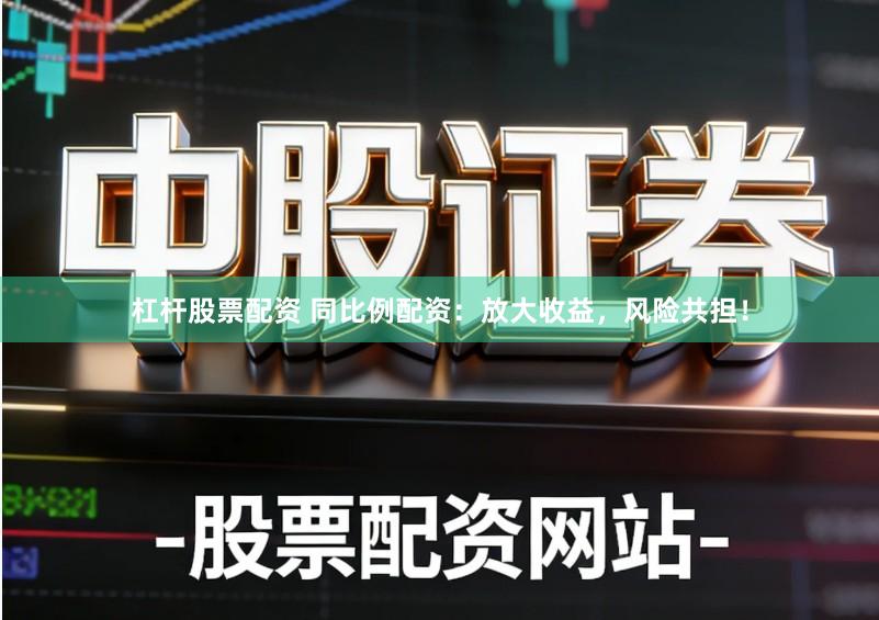 杠杆股票配资 同比例配资：放大收益，风险共担！